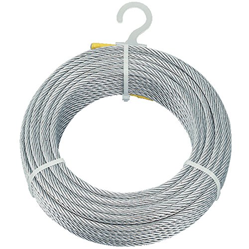 トラスコ中山(TRUSCO) メッキ付ワイヤロープ Φ6mm×50m CWM6S50