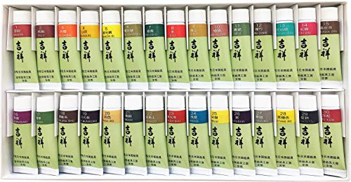 吉祥 日本画用絵の具 熱電子管絵の具 30色仕掛けるNo.1