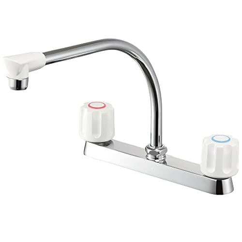 SANEI(サンエイ) ツーバルブ台付混合栓 上向パイプ 取付ピッチ203ｍｍ 一般地・寒冷地 共用形 K61D-W