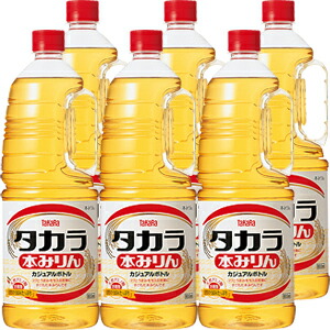【5/23～25限定 全品P3倍】<br>宝 みりん カジュアルボトル<br>1800ml×6本<br>【ケース】【送料無料】<br>タカラ ミリン 本みりん 味醂 1.8L 長S
