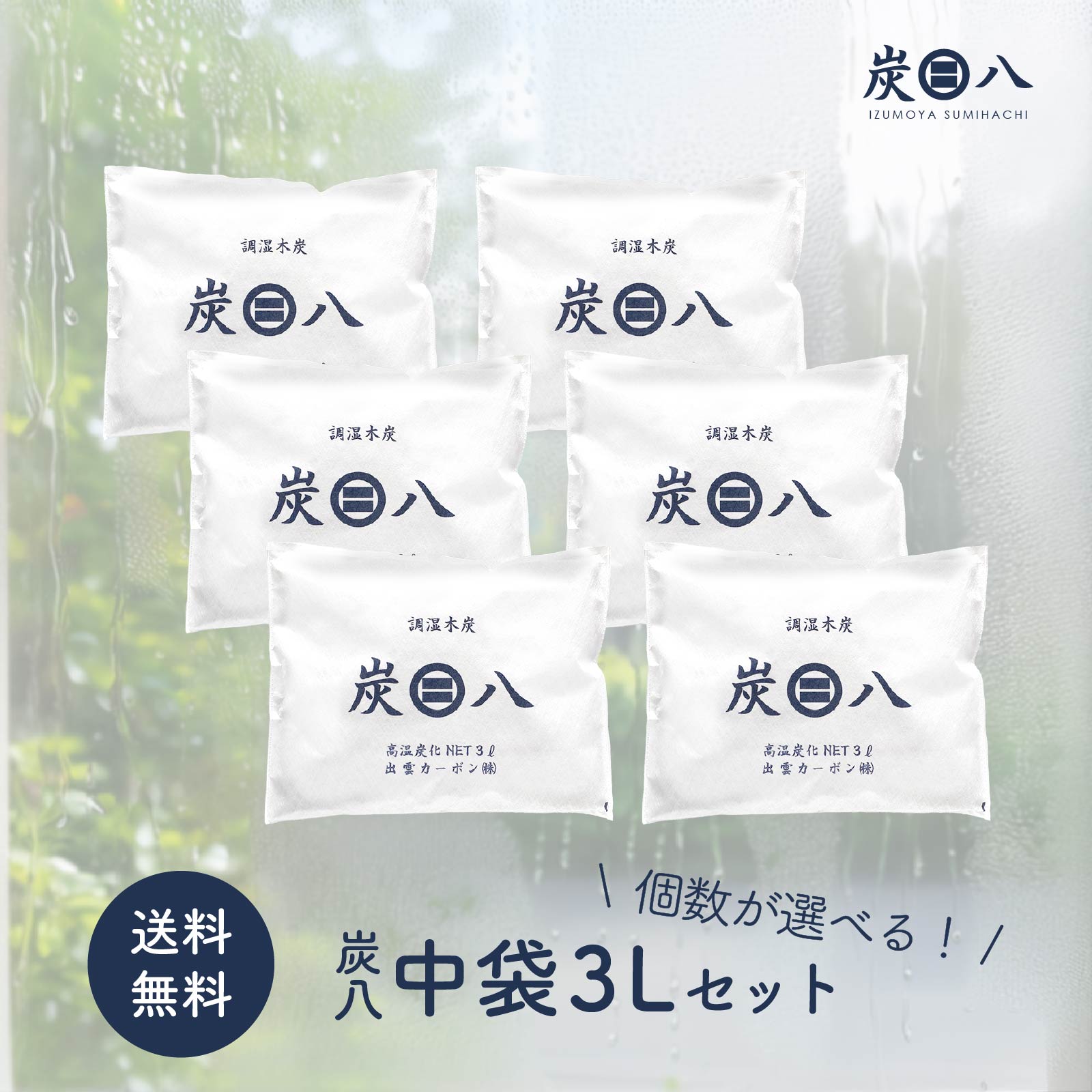【百貨店SALE☆押さえる引き換え証】炭八中袋選べる書き割り  ３L 使い勝手威風堂々たる！ 除湿 消臭 防菌類 雨季打つ手 凝結打つ手 書物棚 収納家具 勝手もと タンス 布団 収納家具 一度ならず使える