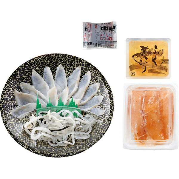 ふく霜降り刺身と辛子明太子詰合せ[MES-5FZ]【送料込・熨斗・包装不可】｜井筒屋ギフト店