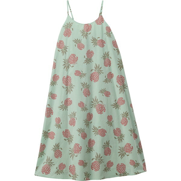 ココナツ清涼飲料水 かりゆし御召しもの キャミロングワンピース (ア フイ ホウ) 緑であること