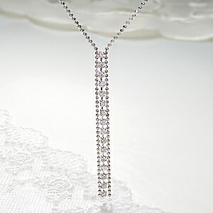 楽天市場】K18WG/PG/YG 0.12ct ダイヤモンド V字 ラインネックレス
