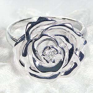 楽天市場】K18YG【1.00ct】ダイヤモンド ローズ モチーフ リング【送料