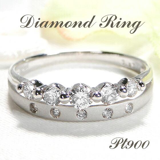 新品☆PT900ダイヤモンド0.48カラットファッションリング Size11.5