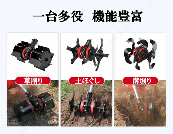 アタッチメ エンジン式 耕うん機 溝切り 草削り 刈払い機 付替え ヘッド5種付 交換 2サイクル 63.3cc 背負式 農業機械 チップソー ナイロンコード  2枚刃 3枚刃 草刈：オートモービルパーツ ナイロンカ - shineray.com.br