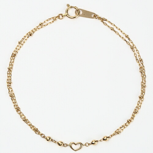 楽天市場】K18 クロス ハート 星 月 鍵 ブレスレット 18cm 18金