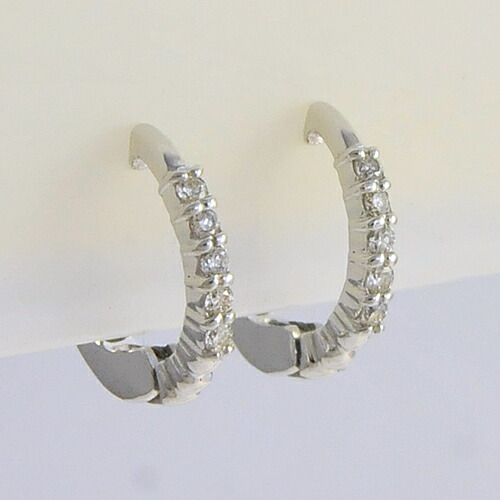 K18WG ダイヤ ピアリング 18金ホワイトゴールド【送料無料】【対応】【ラッピング無料】|ジュエリーAYA
