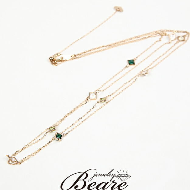 ネックレス 【K10 ネックレス】 10金 ネックス 【金属アレルギー】 金アレ ネックレス 誕生石 ネックレス グリーンクォーツ ペリドット レモンクォーツ アメシスト アメジスト ブルートパーズ タンザナイト ホワイトトパーズ|Beare