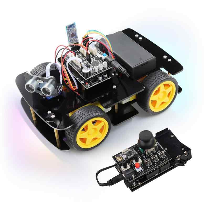 Freenove 4WDカーキット（リモコン付属） - Arduino IDE対応、ライントレース、障害物回避、無線制御アプリ、超音波センサー・モーター・サーボ