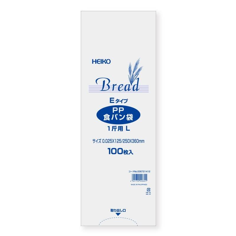 【10個書き割り】 シモジマ ヘイコー 食料雑貨類袋 PP 食麺麭袋 1斤用 L E手合い 100枚入り口・入口 ×10束 006721412 澄み切った 厚0.025×幅125 / 総べて幅250×高360粍 (10)