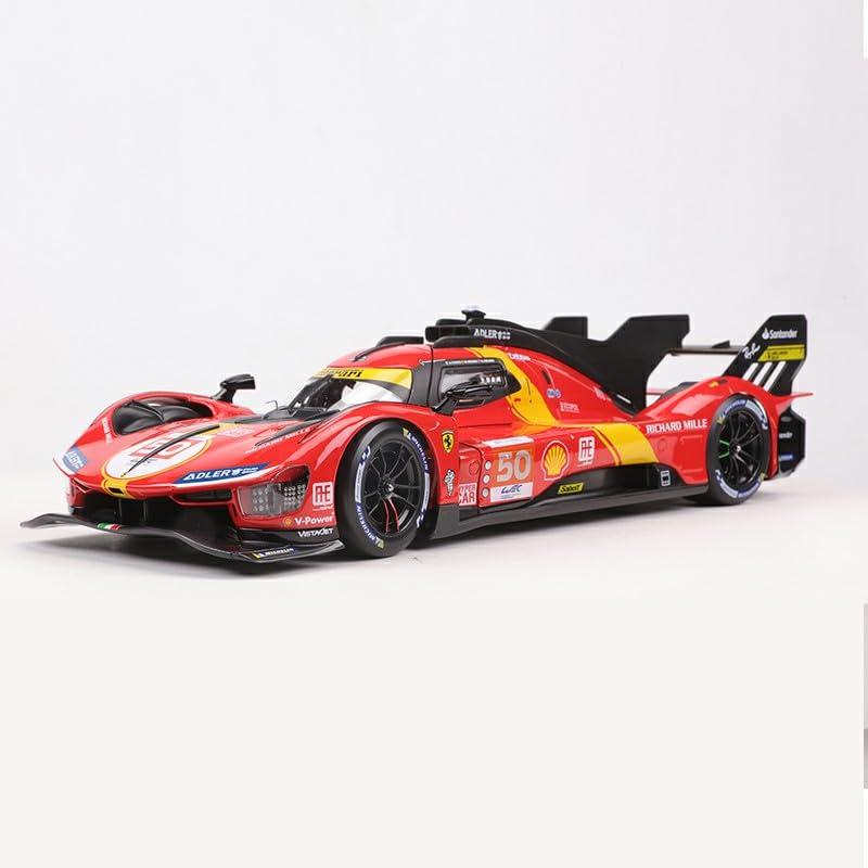 Bburago 1:18 499P LMHダイキャストカー 499P WECプロトタイプレーシングカー ル・マン24時間レース優勝 Hypercar 51号車 完成品 ライセンス付 ギフト、装飾、コレクション