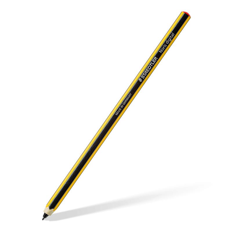 Staedtler 180 22-1 Stylus Norisデジタル六角形（EMR科学技術、愛らしさ的なNoris縞模様考える、エルゴノミックソフトサーフェス、罰金0、7 粍手当て）黄み - 黒いこと