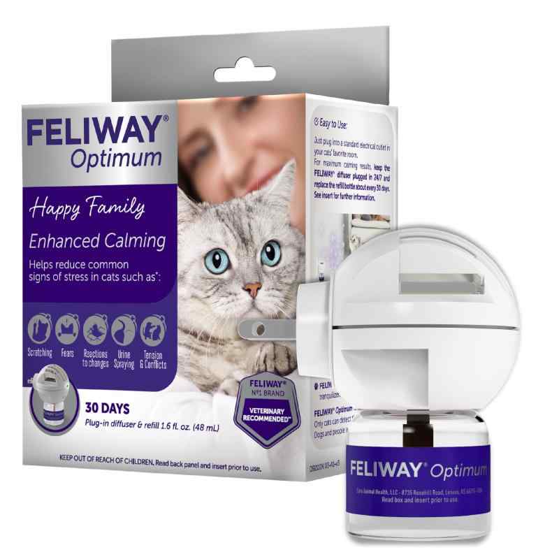 FELIWAY オプティマム 猫 癒し強化フェロモンディフューザー 30日スターターキット(48mlL) 半透明