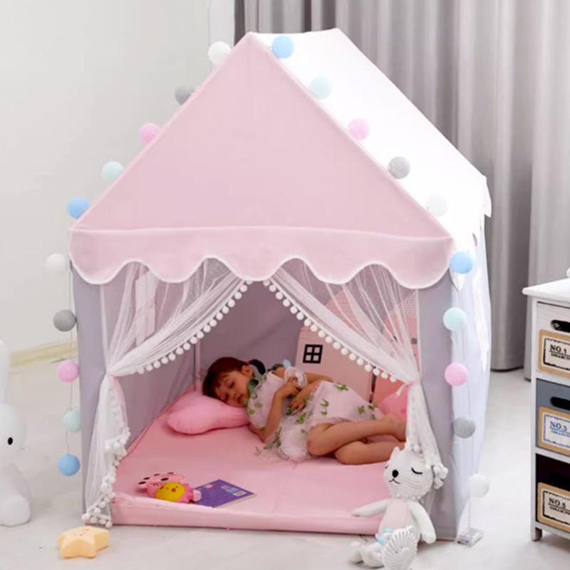 xinxin-homeキッズ お城 テント 子供用 簡易テント おもちゃ プリンセスの城型 組み立て簡単 ハウス 室内 折り畳み式 お誕生日 室内遊具 クリスマス 入園祝い おもちゃハウス 秘密基地 出産祝