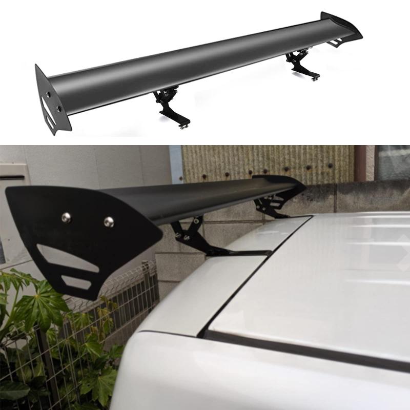 VEHSUN リアウイング 長さ112cm ハッチバック汎用 リアスポイラー GT ウイング スポイラー 穴開け不要 ルーフスポイラー アジャスタブル トランクスポイラー ウイングスポイラー 調整可能 レー｜CONNECTショップ