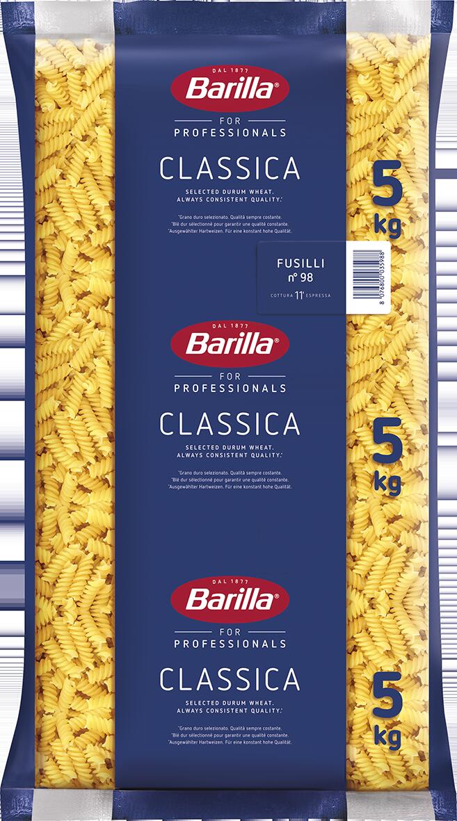 バリラ フジリ　5kg<br><br>FUSILLI  ソースのからみの良いフジッリは、季節の野菜の旨みだけで食べるようなオイルソースがおすすめです　Barilla DAL 1877<br>