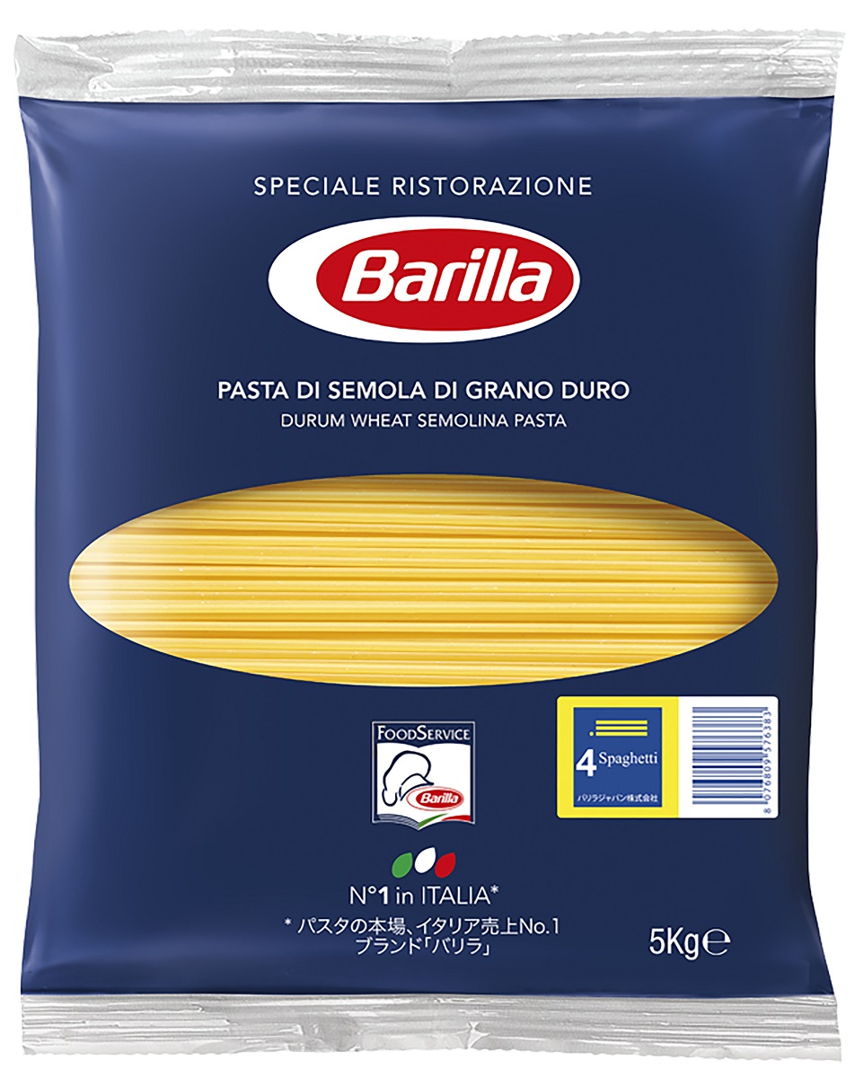 【楽天市場】本場イタリア バリラ スパゲッティNO.4（1.6mm）5kgデュラム小麦のセモリナを使用したパスタはご家庭でもプロの味をお楽しみ