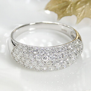 楽天市場】K18YG/PG【1.80ct】豪華ダイヤモンド パヴェ リング【送料