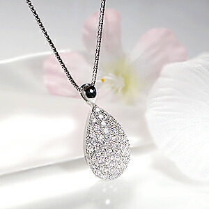 楽天市場】k18WG ダイヤモンド ペンダント トップ ネックレス