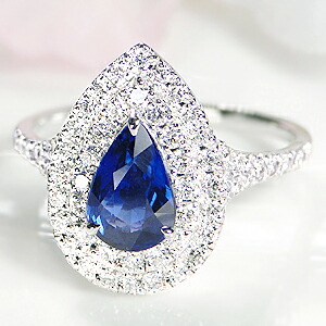 楽天市場】pt900 大粒 ロイヤルブルー サファイア ダイヤモンドリング