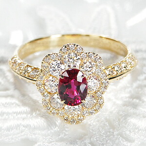ゴールド ルビー ダイヤモンド風 リング 楽天市場】K18 大粒 ルビー ダイヤモンド リング 指輪 18金 18k