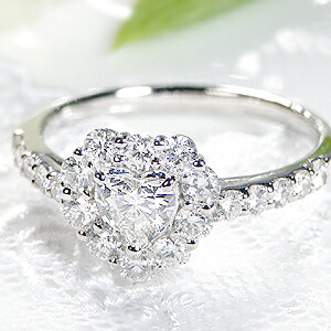 楽天市場】Pt900 ハートカット ルビー＆ダイヤモンドリングジュエリー