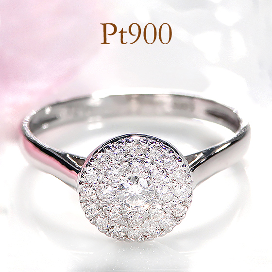 楽天市場】pt900【1.0ctUP】ダイヤモンド フラワー パヴェリング