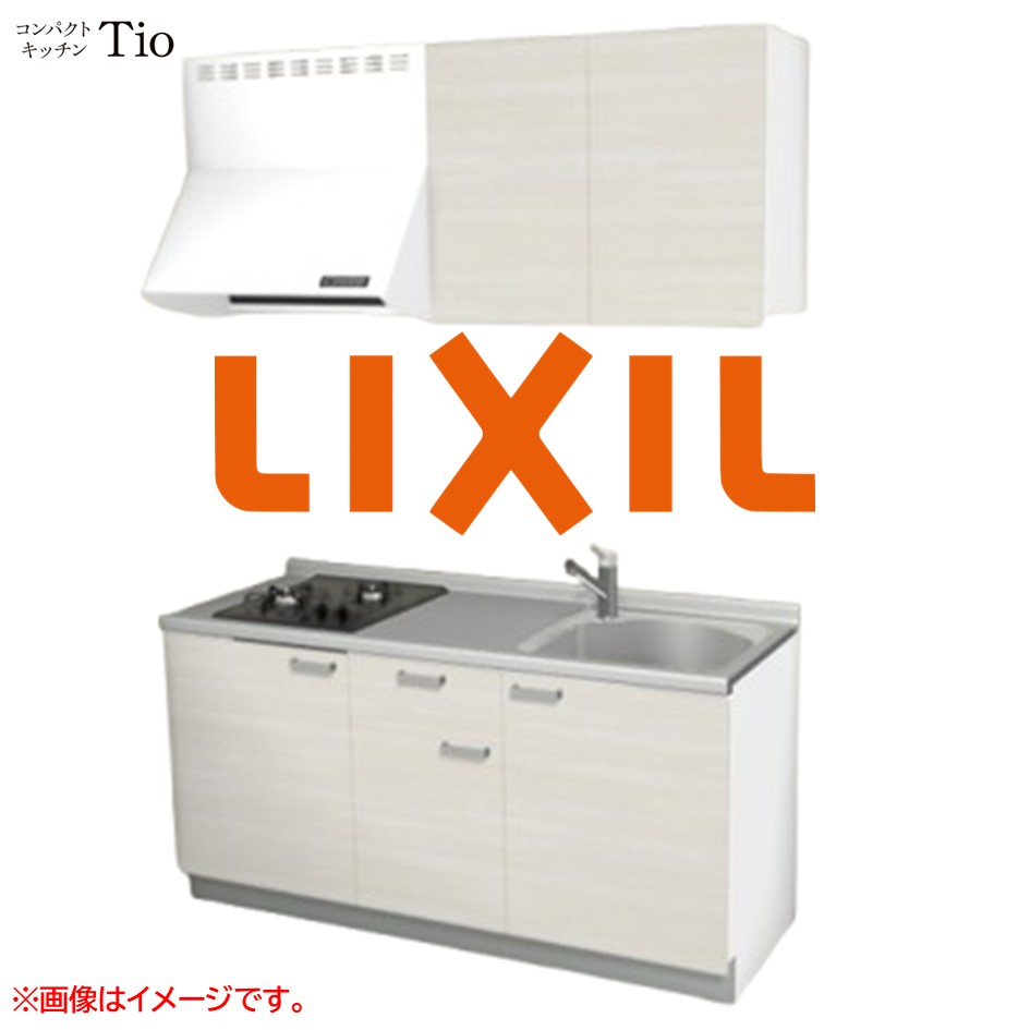 間口1650粍 2口ガスコンロ ミニ勝手もと パウダーコンパクト勝手もと コンログリルレス LIXIL リクシル Tio ティオ 壁付I型 扉ひな型 烏合の衆2 B7続きもの 肌理(無光沢) 色つや(クリエアイボリー) 手持ち部分受け取り人【貨物輸送無料】