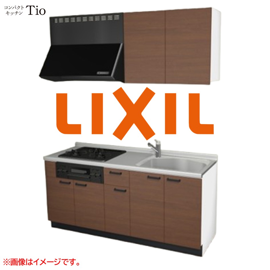 間口1800粍 3口ガスコンロ ミニ勝手もと パウダーコンパクト勝手もと コンロ食べ物屋付 LIXIL リクシル Tio ティオ 壁付I型 扉ひな型 烏合の衆2 B7続きもの 肌理(無光沢) 色つや(クリエモカ) 手持ち部分受け取り人【貨物輸送無料】