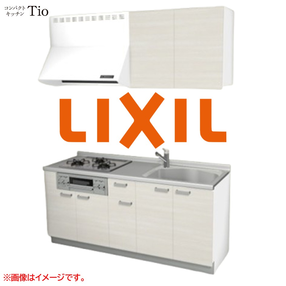 間口1800粍 3口ガスコンロ ミニ勝手もと パウダーコンパクト勝手もと コンロ食べ物屋付 LIXIL リクシル Tio ティオ 壁付I型 扉ひな型 烏合の衆2 B7続きもの 肌理(無光沢) 色つや(クリエアイボリー) 手持ち部分受け取り人【貨物輸送無料】