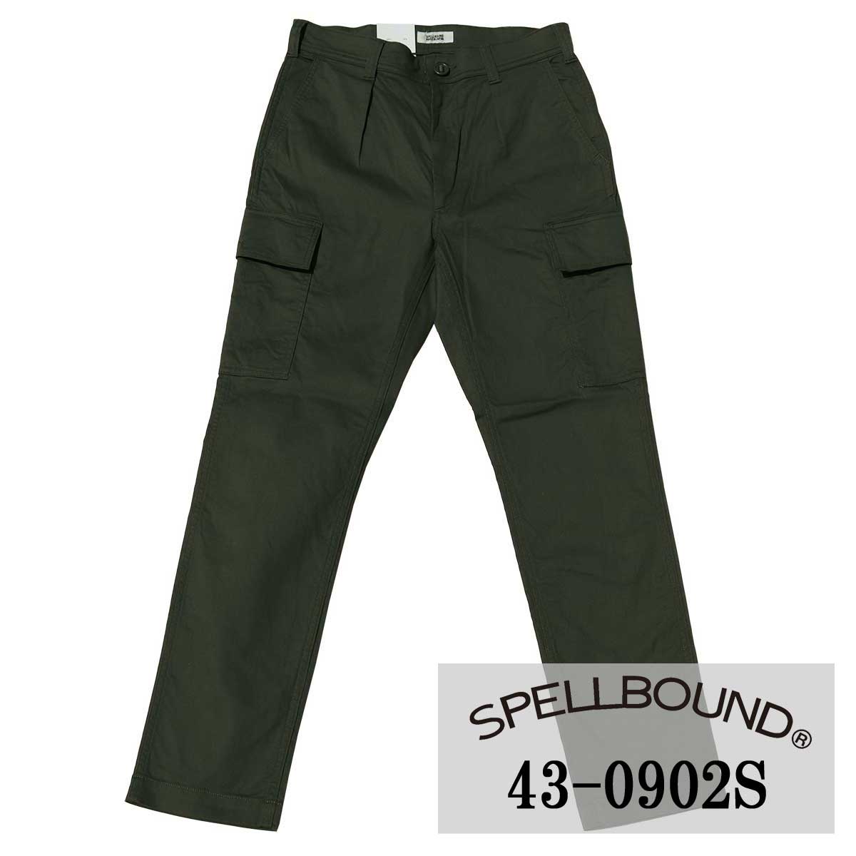 SPELLBOUND:ジンコード　ストレッチ　カーゴパンツ(オリーブグリーン):43-902S 28-34 スペルバウンド メンズ パンツ 裾上げ 岡山｜BLUEWAY JKURA ジーンズ デニム店