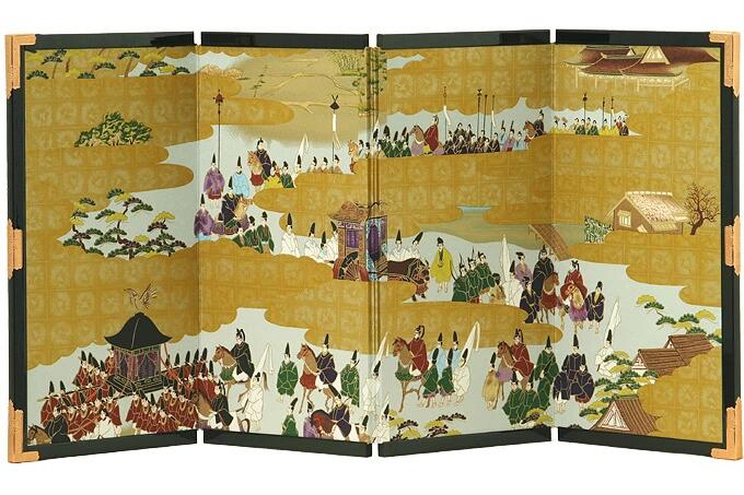 楽天市場】四曲屏風 紺和紙 本金金彩 群翔鶴 粋宝作 高さ90cm 楽天市場】四曲屏風 紺和紙 本金金彩 群翔鶴 粋宝作 高さ90cm