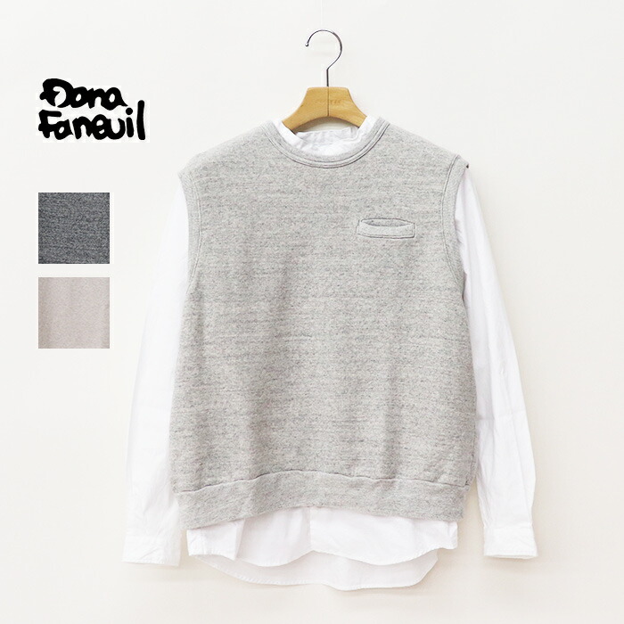 Dana Faneuil ダナファヌル レディース 3飛びガーゼ裏毛ベスト D-2724101|MATSUYA 店