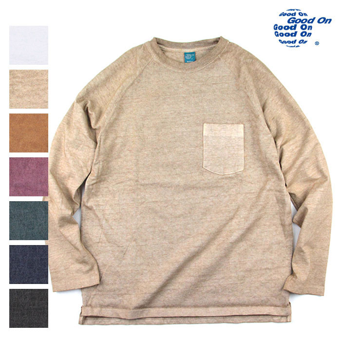 Good On グッドオン 長袖Tシャツ LS HEAVY RAGLAN POCKET TEE ロングスリーブヘビーラグランポケットＴシャツ GOLT1805 8,047円