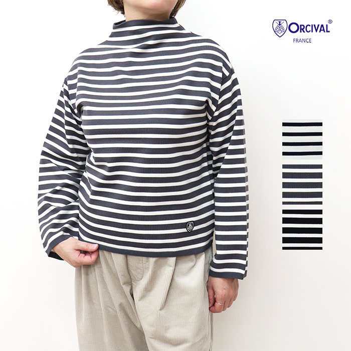 【SALE 割引き販売】ORCIVAL オーシバル レディース モックネック ティーシャツ編み物 OR-D0113CRA セーター-トップス