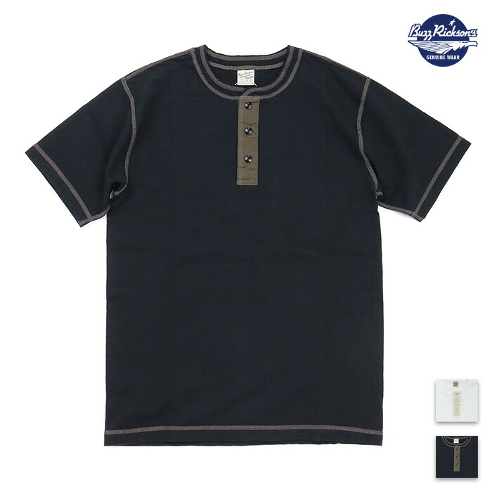 BUZZ RICKSON\u0027S バズリクソンズ プルオーバー SLUB YARN HENLEY NECK T-SHIRT スラブヤーン ヘンリー首っ玉プルオーバー BR79192