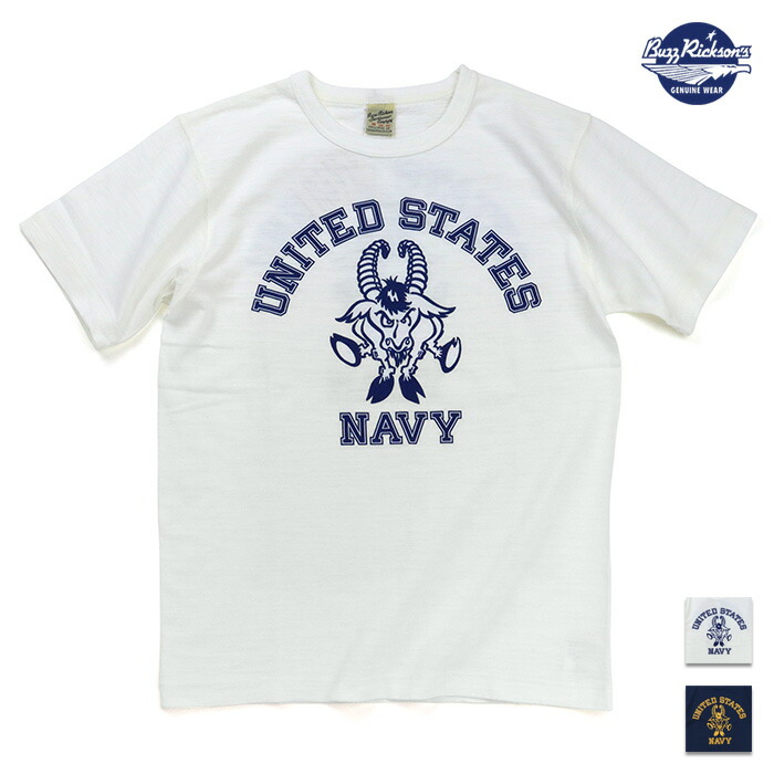 BUZZ RICKSON'S バズリクソンズ Tシャツ SLUB YARN T-SHIRT UNITED STATES NAVY スラブヤーン半袖プリントTシャツ BR79566