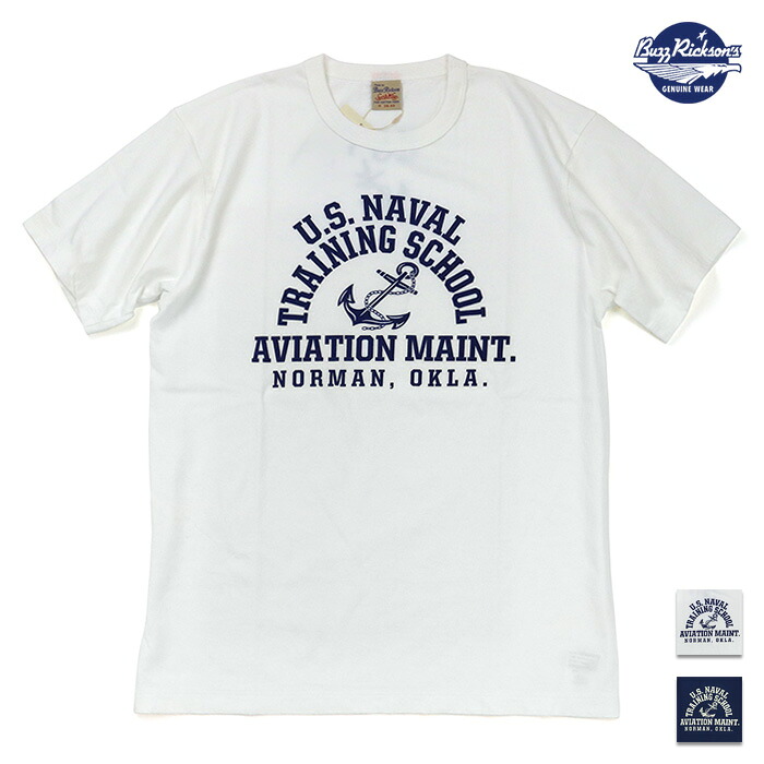 BUZZ RICKSON\u0027S バズリクソンズ ティーシャツ GOVERNMENT ISSUE T-SHIRT U.S.NAVAL TRAINING SCHOOL 半袖刷り上げるティーシャツ BR79573 メンズファッション-Tシャツ・カットソー