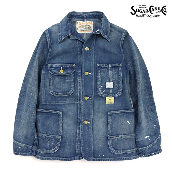 SUGAR CANE シュガーケーン 11薬局衡オンス. BLUE DENIM WORK COAT AGED MODEL 11薬局衡オンス 青碧ジーンズ 細工物厚地の外套 エイジドモデル SC15708