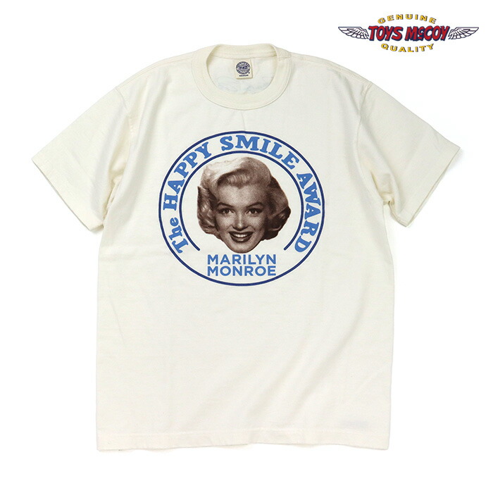 TOYS McCOY トイズマッコイ Tシャツ MARILYN MONROE TEE THE HAPPY SMILE AWARD マリリン・モンローTシャツ ザ・ハッピー・スマイル・アワード TMC2618