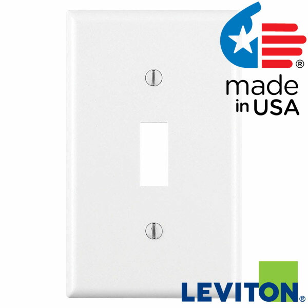 プラプレート-1スイッチ 白 88001 LEVITON アメリカ製 MADE IN USA