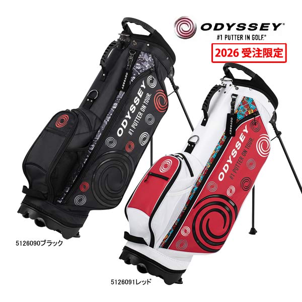 先行予約 オデッセイ ゴルフ メンズ スタンド キャディバッグ 26年秋冬モデル 新作 Stand Odyssey GOLF CADDIE BAG CB SB 限定 アメコミ 個性 ブラック レッド|Japan Net Golf 店