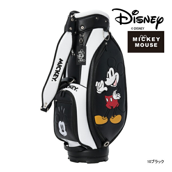 ディズニー ゴルフ カート キャディバッグ XYMG6SC1 26年春夏モデル 新作 ブラック ディズニー Disney Golf CART BAG CB オールド ミッキー ポップ