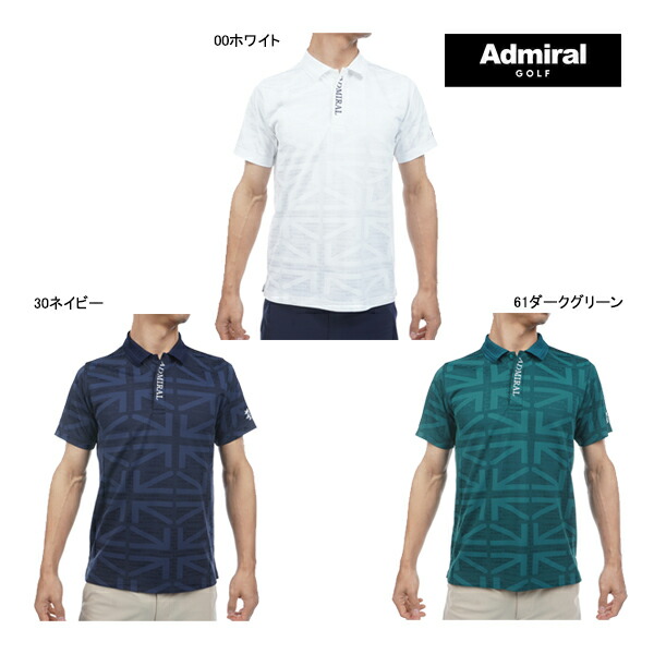 アドミラル メンズウェア ゴルフ ポロシャツ 26年春夏ウエア 新作 ADMA632 UJジャガード Admiral Golf 半袖 トップス カットソー シャツ 衿付 FUST SAL｜Japan Net Golf 店