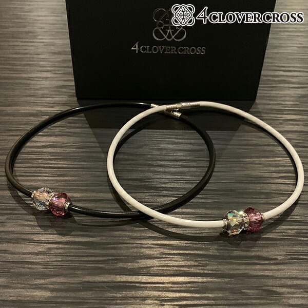 4クローバークロス ネックレス ローズモデル スポーツネックレス 4clovercross 天然ミネラル鉱石 自然療法 軽量 ペンダント クリスタルモデル ゴルフ 25ET