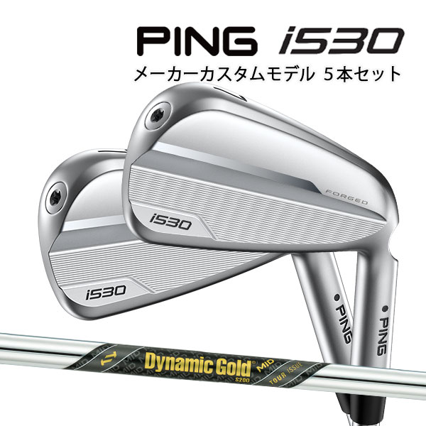 【楽天市場】♪【特注】ピン i530 アイアン5本セット(6～9,PW) [ダイナミックゴールド MID115] スチールシャフト PING ...