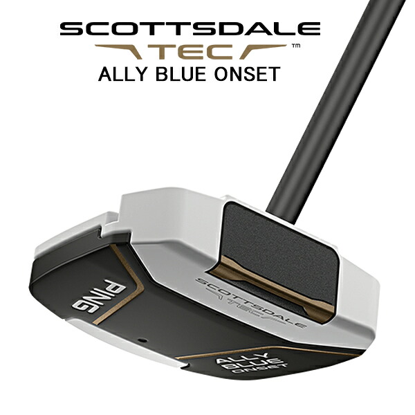 ピン スコッツデールテック パター アリーブルーオンセットCB マレット型 PING SCOTTSDALE TEC PUTTER ALLY BLUE ONSET ヘッドカバー付 26C