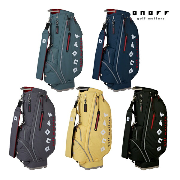 オノフ ゴルフ キャディバッグ OB3626 ONOFF GOLF Caddie Bag CB カジュアル 軽量 耐久性 定番 スクエアボトム 9型 ポケット 傘ホルダー シューズ収納 26ET|Japan Net Golf 店